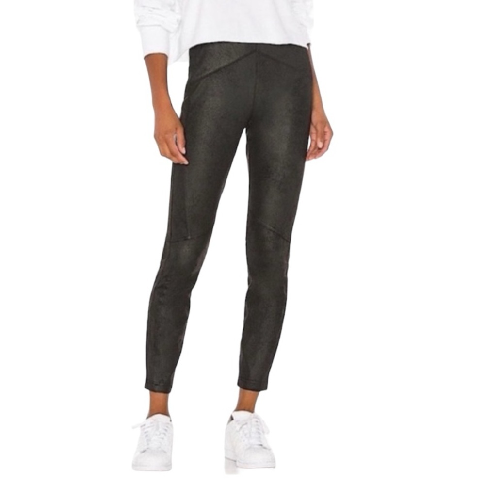 FREE PEOPLE Black/Midnight Faux Suede Skinny Jegging Legging Jogger Pants, M